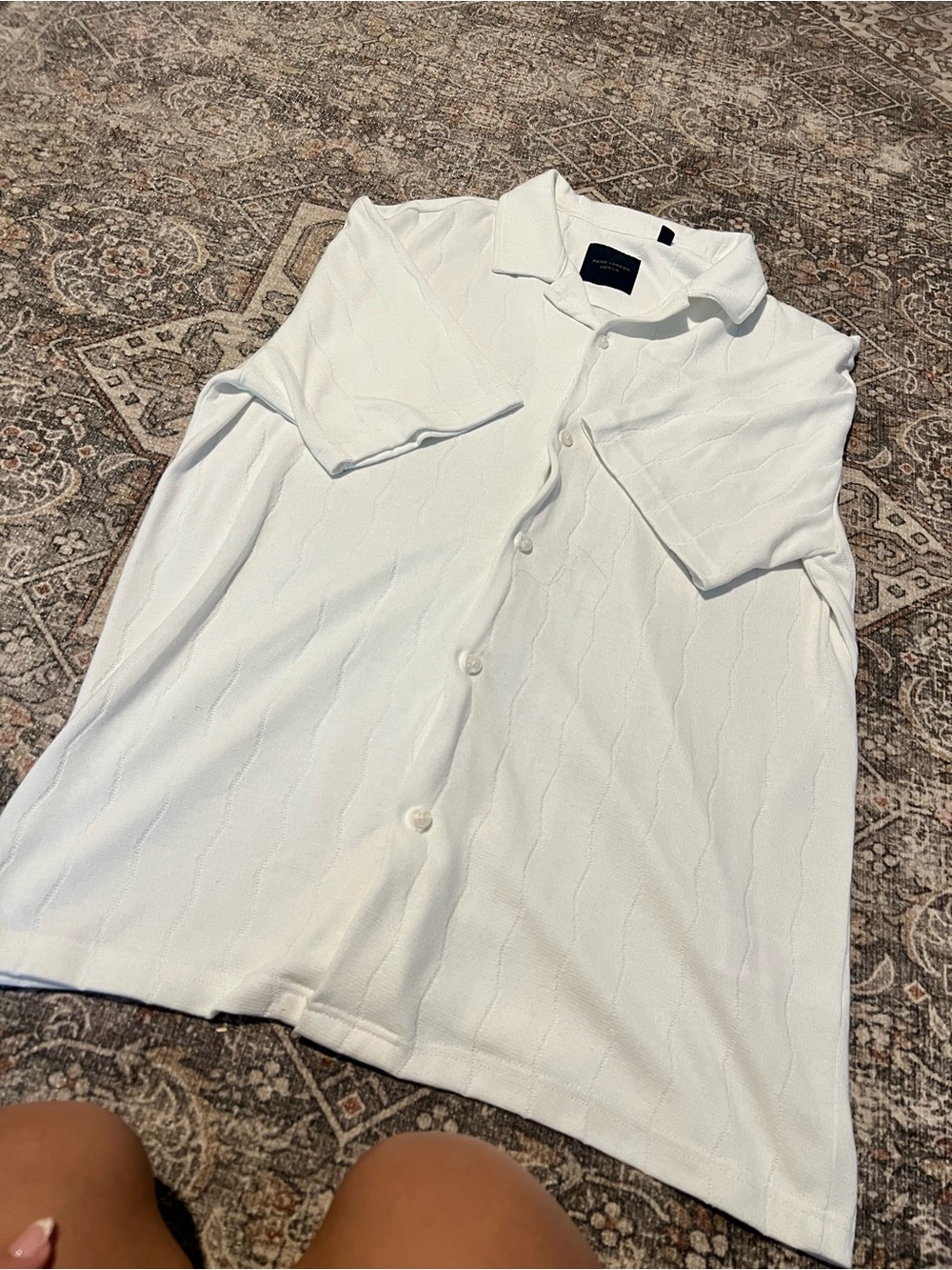 Men's Lightweight White Short-Sleeve Shirt